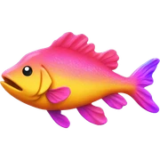 Neon paint splotched big fish  sticker
