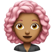 woman with pink hair sticker