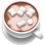 Light Pink mug of hot chocolate with marshmallows  sticker