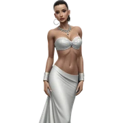 dark beauty in elegant attire sticker