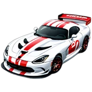dodge viper racecar sticker