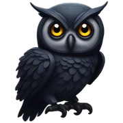dark cyberpunk owl dark eyes sticker