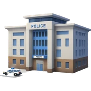 a police station sticker