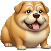 Fat dog sticker