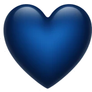 Dark blue heart  sticker
