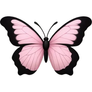 Pastel pink black butterfly sticker