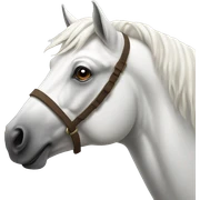 White horse sticker