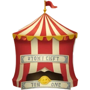 Circus ticket sticker