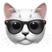 Cat with sunglasses sticker