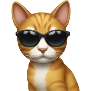 Cat with sunglasses sticker