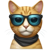 Cat with sunglasses sticker