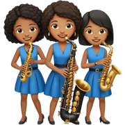 Chicas negras tocando el saxofon sticker