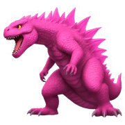 Godzilla pink sticker