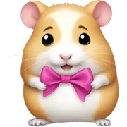 Hamster with bow sticker