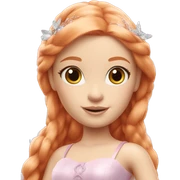 Pale beautiful Barbie fairy ginger sticker
