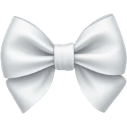 White bow on white bow sticker
