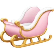 light pink sleigh sticker