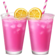Two pink drinks cheering sticker