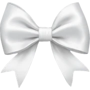 white satin bow sticker
