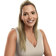 smiling girl in restaurant sticker