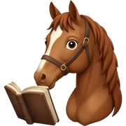horse with book sticker