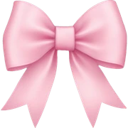 light pink ribbon bow sticker