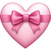 Pink heart with a bow sticker