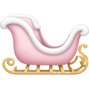 light pink sleigh sticker
