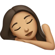 Brunette girl sleeping sticker
