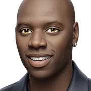 bald boy with earrings smile sticker