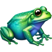 Iridescent frog sticker