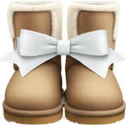 Ugg boots white bow sticker