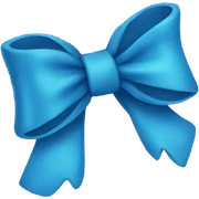 Blue bow sticker