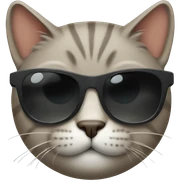 Cat with sunglasses sticker