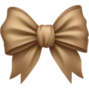 Light Brown bow  sticker