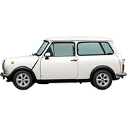 Classic mini clubman white sticker