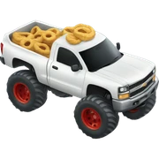 White Chevy monster truck sticker
