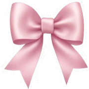 light pink ribbon bow sticker