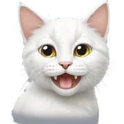 the derpiest of white cats sticker