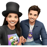 girl and boy smiling together sticker