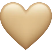 Beige heart  sticker