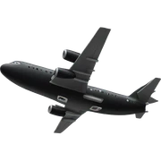 Black plane sticker