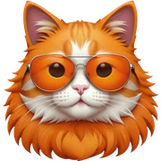 Cat with sunglasses sticker