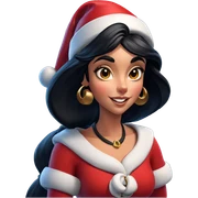 santa girl with smile sticker