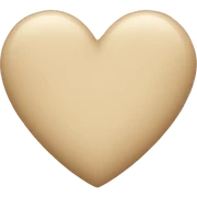 Beige heart  sticker
