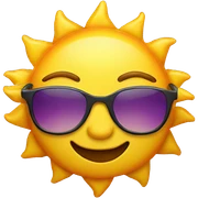 Sun with glasses sticker
