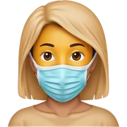 Bonito emoji de mascarilla sticker
