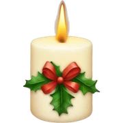 christmas candle sticker