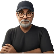 old man with glasses indoors sticker