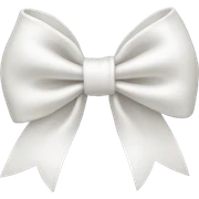 white satin bow sticker
